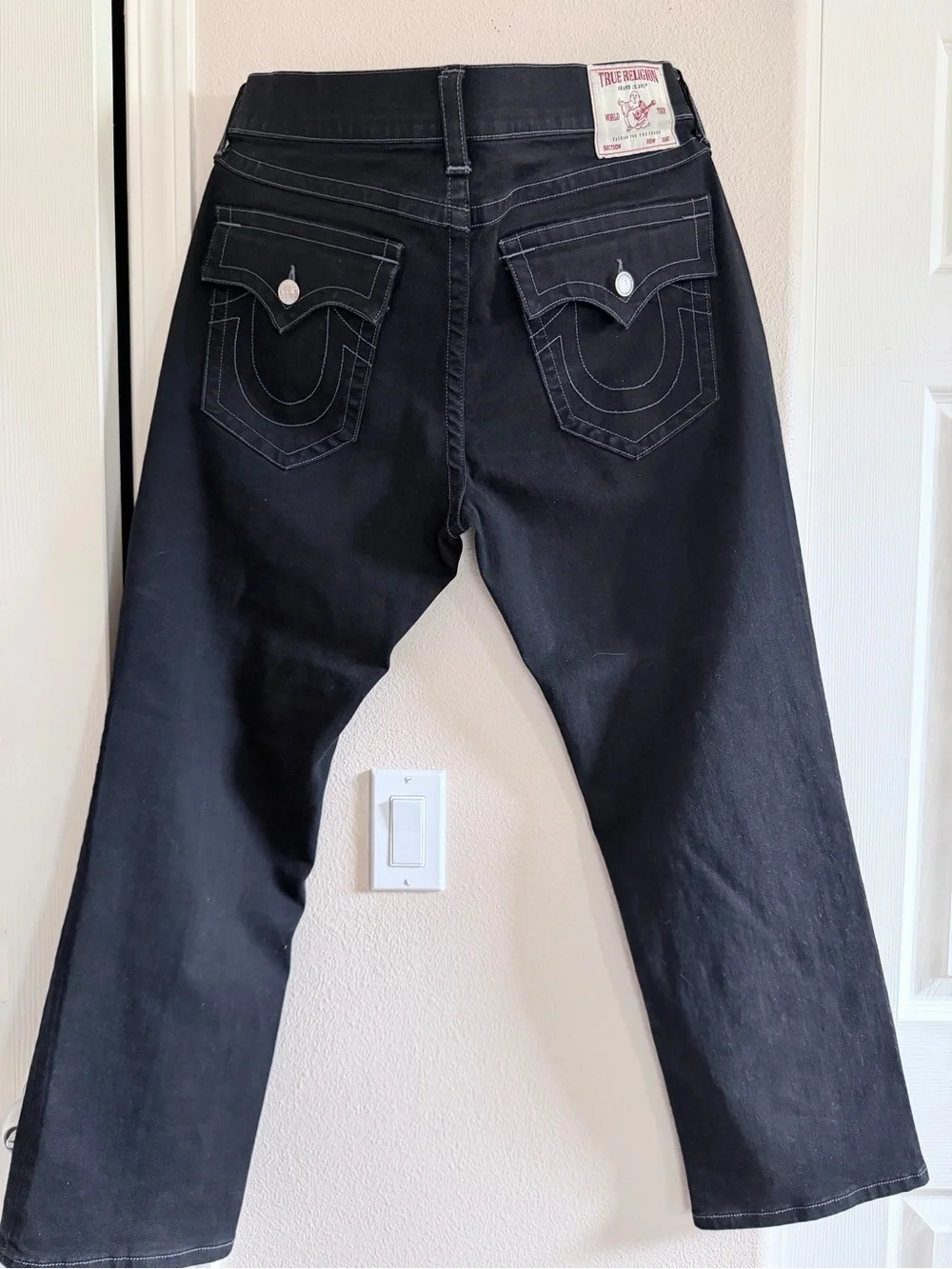 True Religion Black Men's Straight-Leg Jeans
